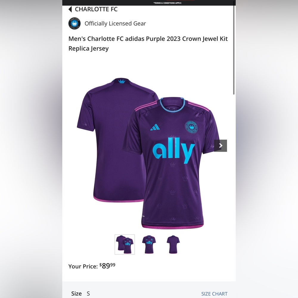 CLT FC Ally Purple Jersey